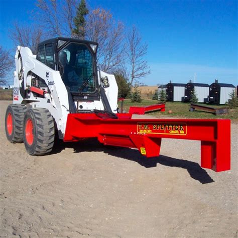 hydraulic log splitter skid steer|skid steer mounted log splitter.